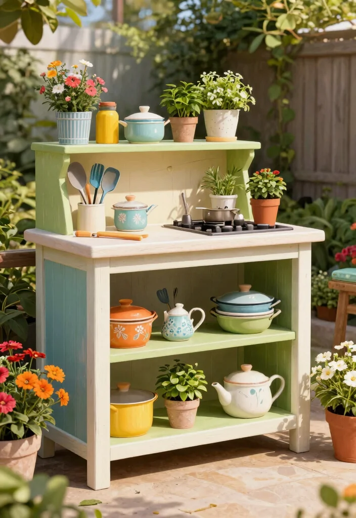 14 IKEA Outdoor Kitchen Ideas That Cost Under $1 - 9. Upcycled Plant Stands 1