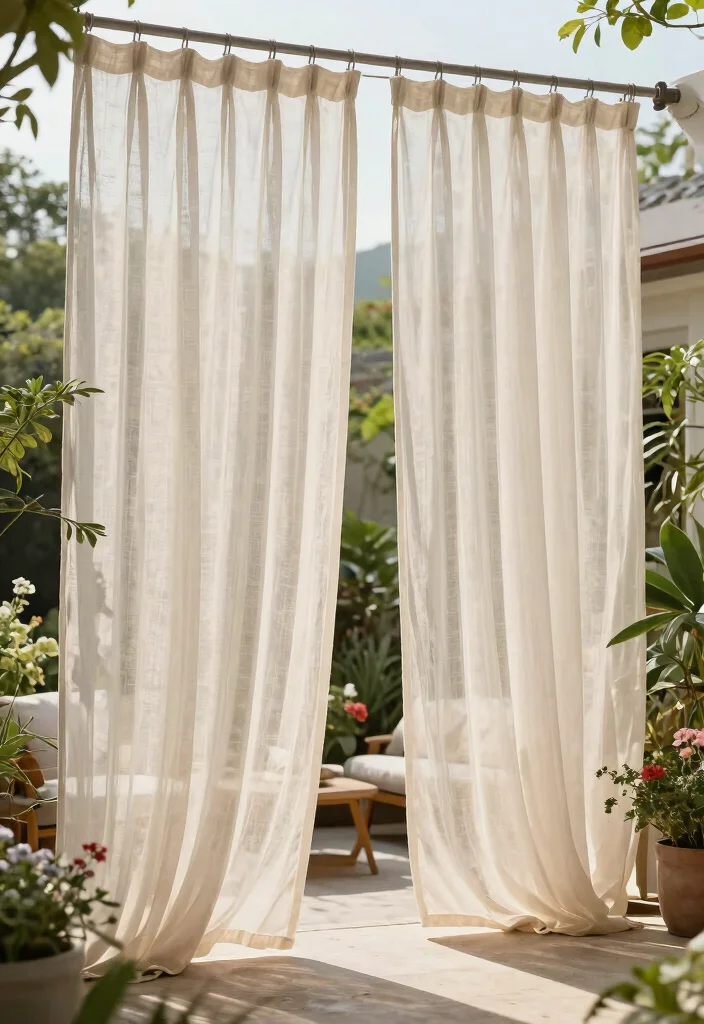 14 Patio Door Curtain Ideas That Block Heat Without Permanent Hardware - 10. Lightweight Muslin for Effortless Style 1