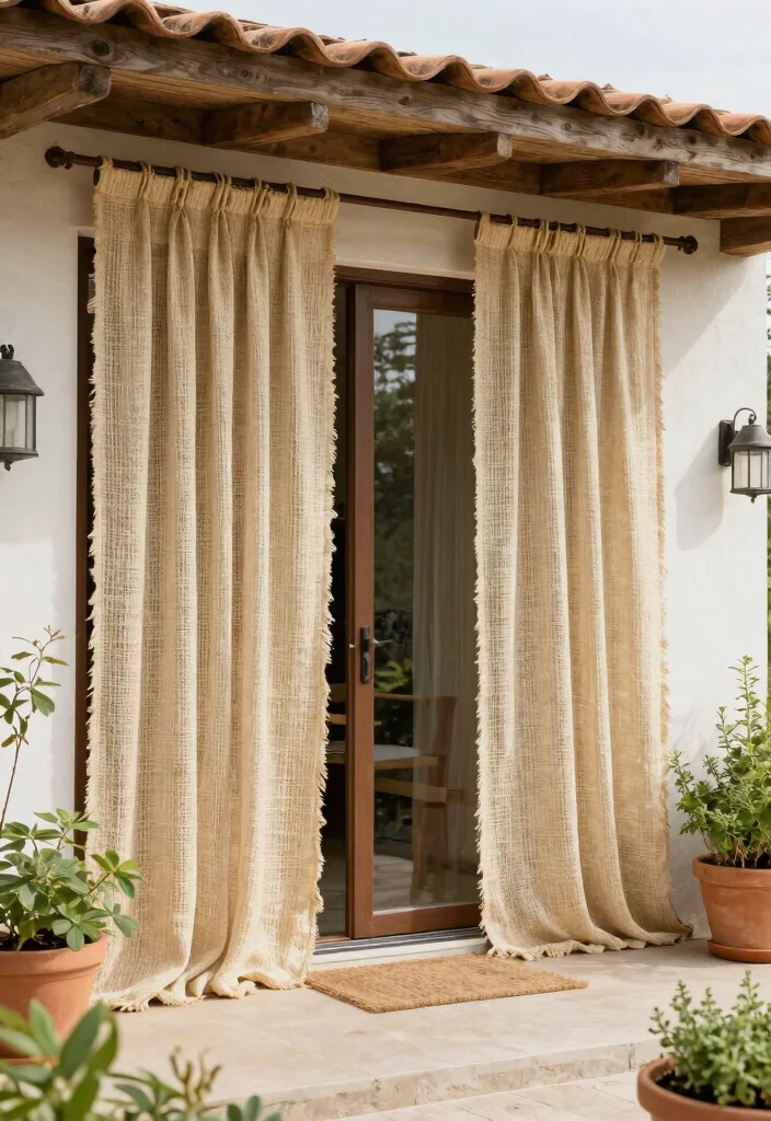14 Patio Door Curtain Ideas That Block Heat Without Permanent Hardware - 12. Eco-Friendly Hemp Curtains 1