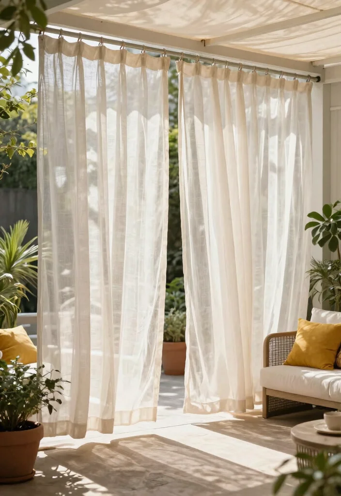 14 Patio Door Curtain Ideas That Block Heat Without Permanent Hardware - 2. Sheer Linens for an Airy Feel 1