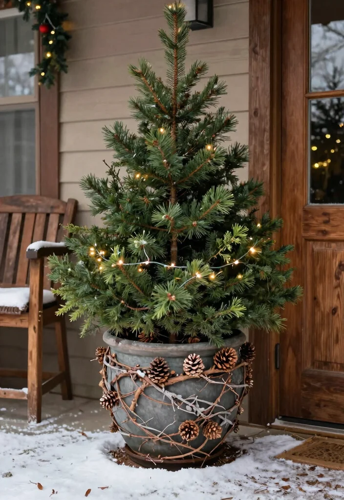 14 Winter Porch Pots That Survive Freeze Without Cracking - 1. Evergreen Elegance 1