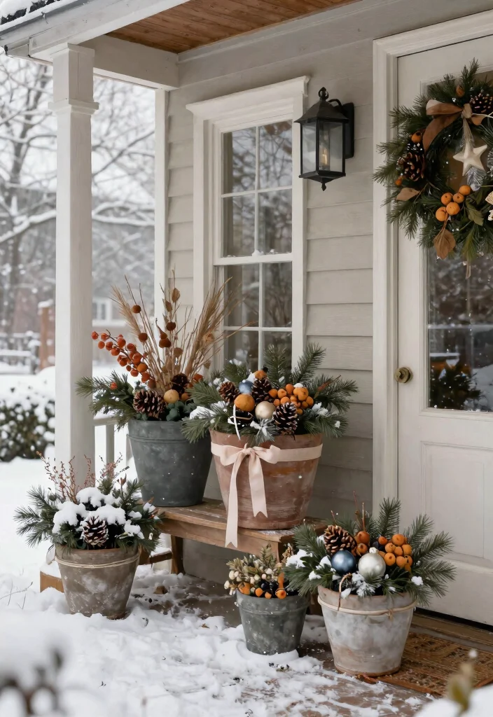 14 Winter Porch Pots That Survive Freeze Without Cracking - 12. Seasonal Decor Accessories 1