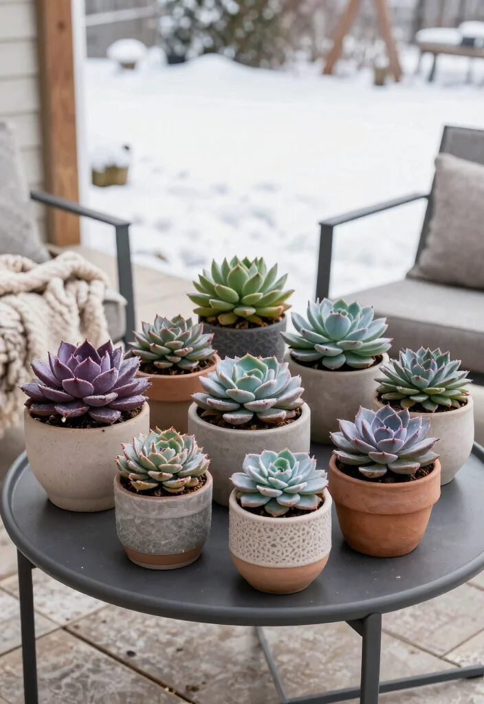 14 Winter Porch Pots That Survive Freeze Without Cracking - 3. Colors of Succulents 1