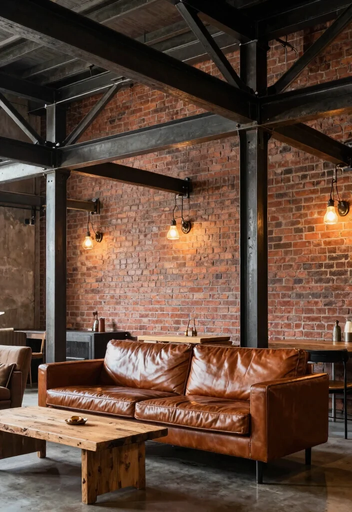 15 Ceiling Beams Living Room Ideas That Hide Ugly Ductwork - 11. Industrial Style Beams 1