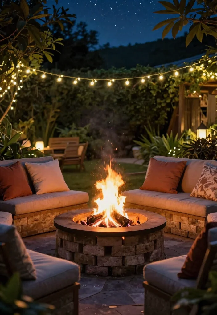15 Cinderblock Raised Garden Bed Ideas That Cost Under $50 - 12. Cinderblock Fire Pit Garden 1