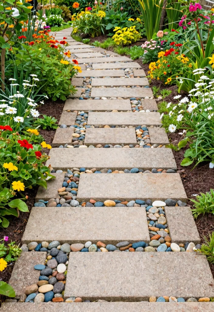 15 Cinderblock Raised Garden Bed Ideas That Cost Under $50 - 14. Cinderblock Garden Pathway 1