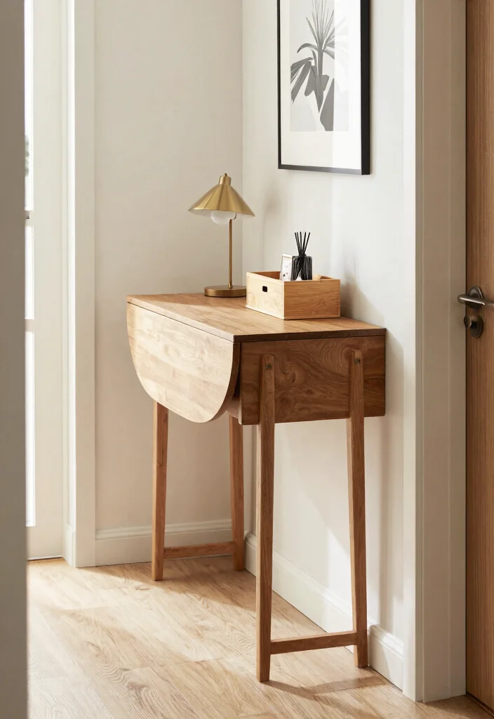 15 Farmhouse Entry Table Ideas That Fit Narrow Hallways and Small Foyers - 15. Dual-Purpose Table 1