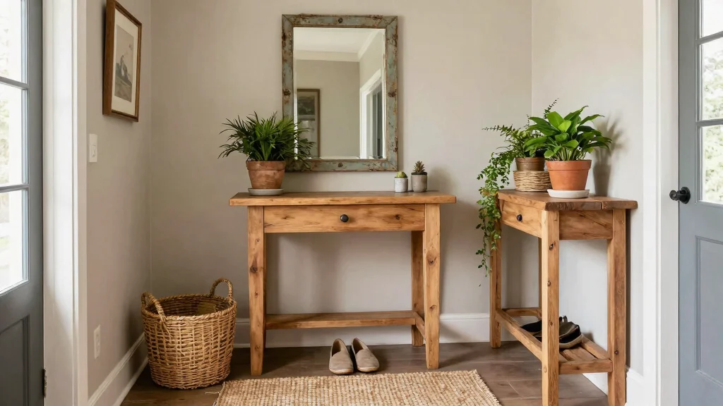 15 Farmhouse Entry Table Ideas That Fit Narrow Hallways and Small Foyers