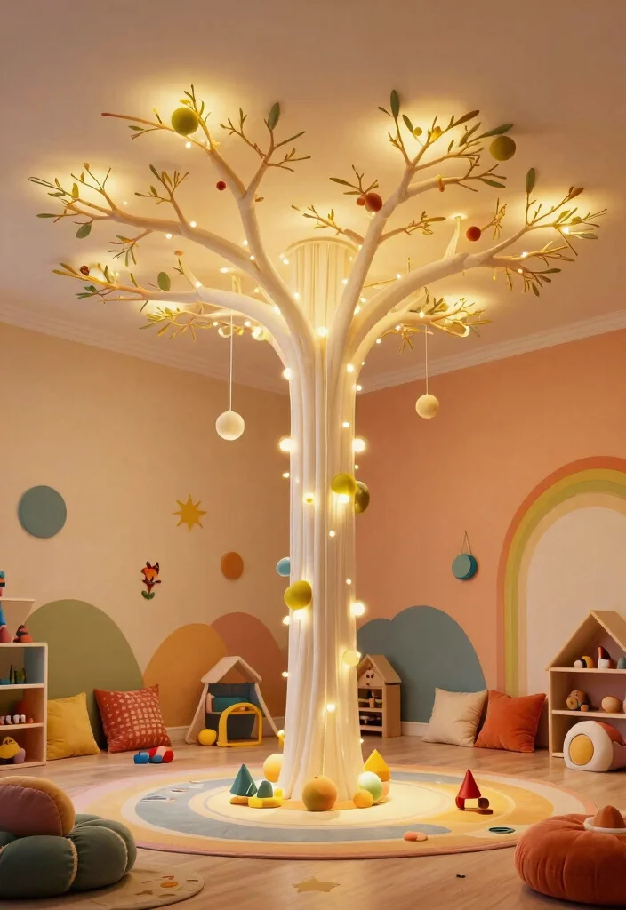 15 Kids Room Lighting Ceiling Ideas That Actually Stay Clean - 13. Artistic Canopy Lights 1