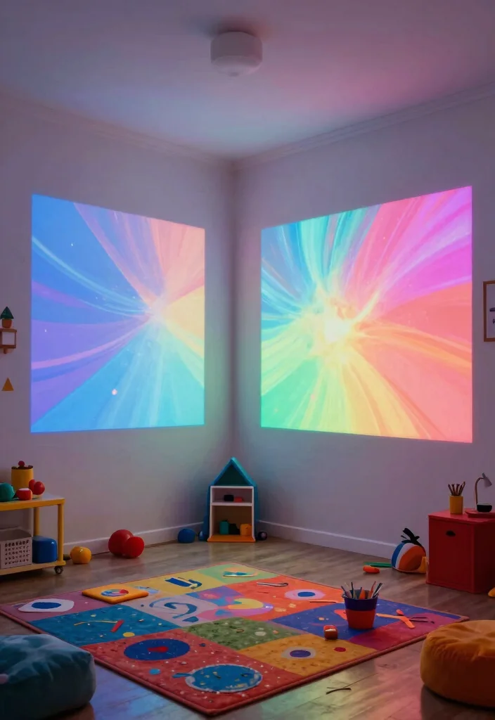 15 Kids Room Lighting Ceiling Ideas That Actually Stay Clean - 14. Interactive Light Panels 1