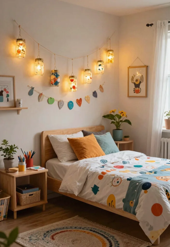 15 Kids Room Lighting Ceiling Ideas That Actually Stay Clean - 15. DIY Eco-Friendly Lights 1