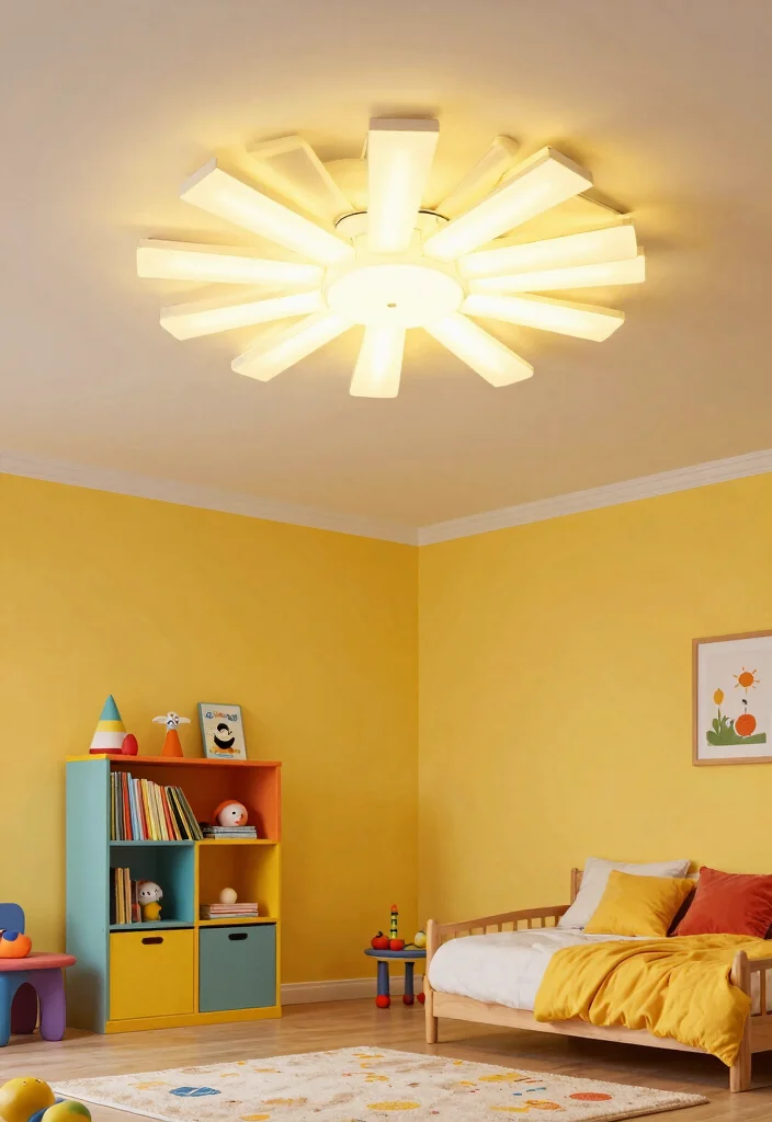 15 Kids Room Lighting Ceiling Ideas That Actually Stay Clean - 2. Starburst LED Fixtures 1