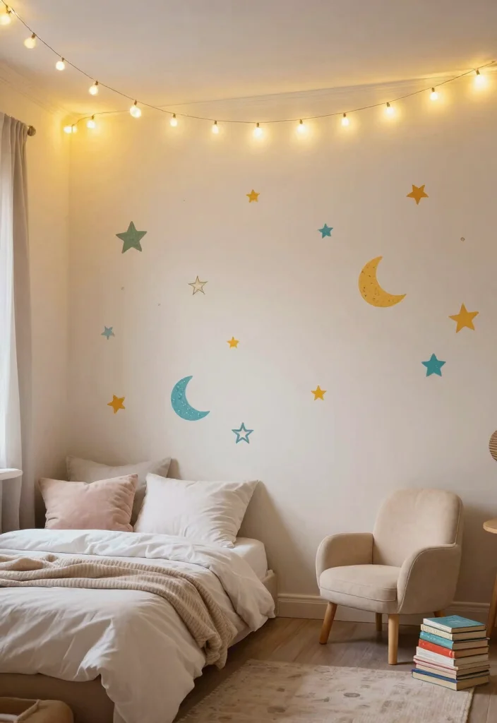 15 Kids Room Lighting Ceiling Ideas That Actually Stay Clean - 6. Dreamy String Lights 1