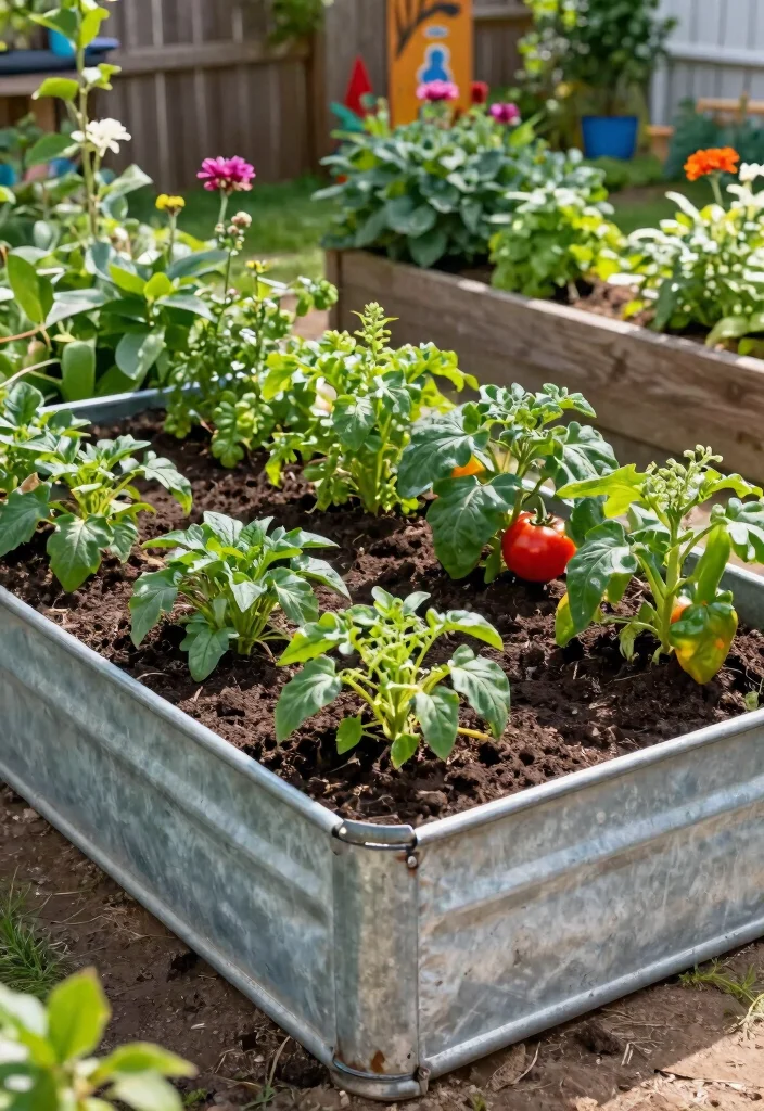 15 Metal Raised Garden Beds That Last Through Any Climate - 1. Galvanized Steel Bed with Rustic Charm 1