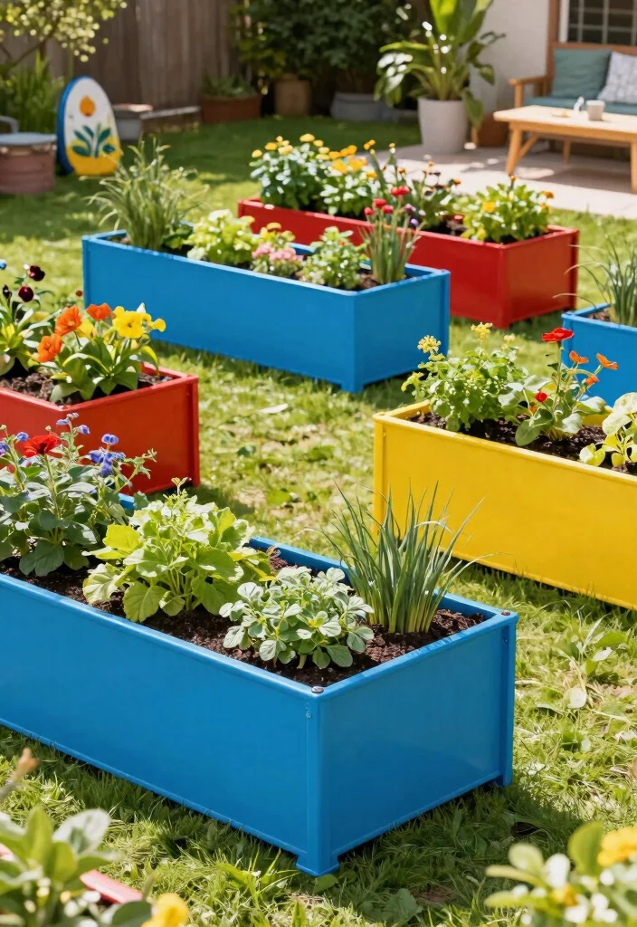 15 Metal Raised Garden Beds That Last Through Any Climate - 3. Powder-Coated Metal Beds in Bold Colors 1