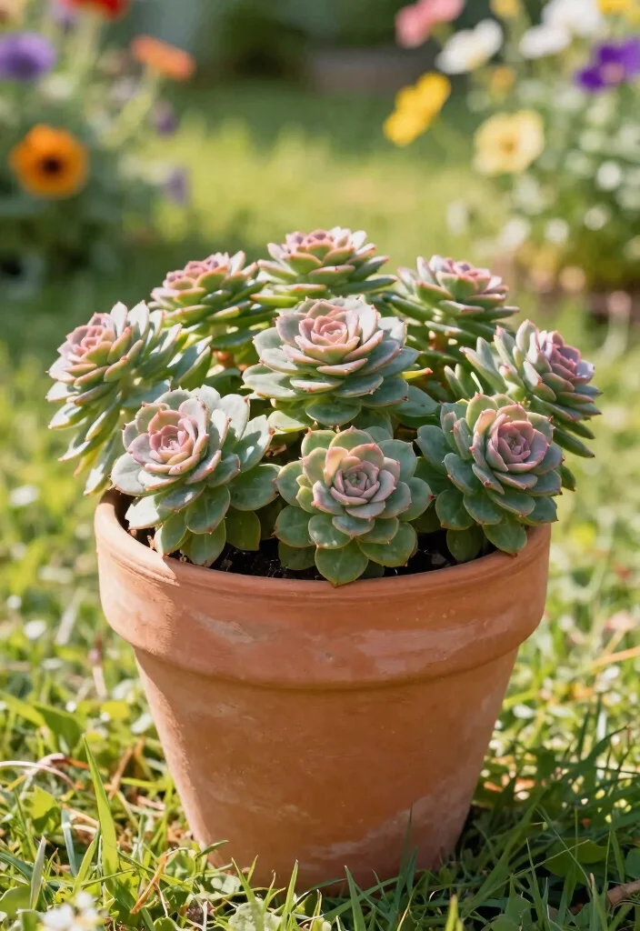 15 Outdoor Potted Plants That Survive Without Daily Watering - 11. Hens and Chicks 1