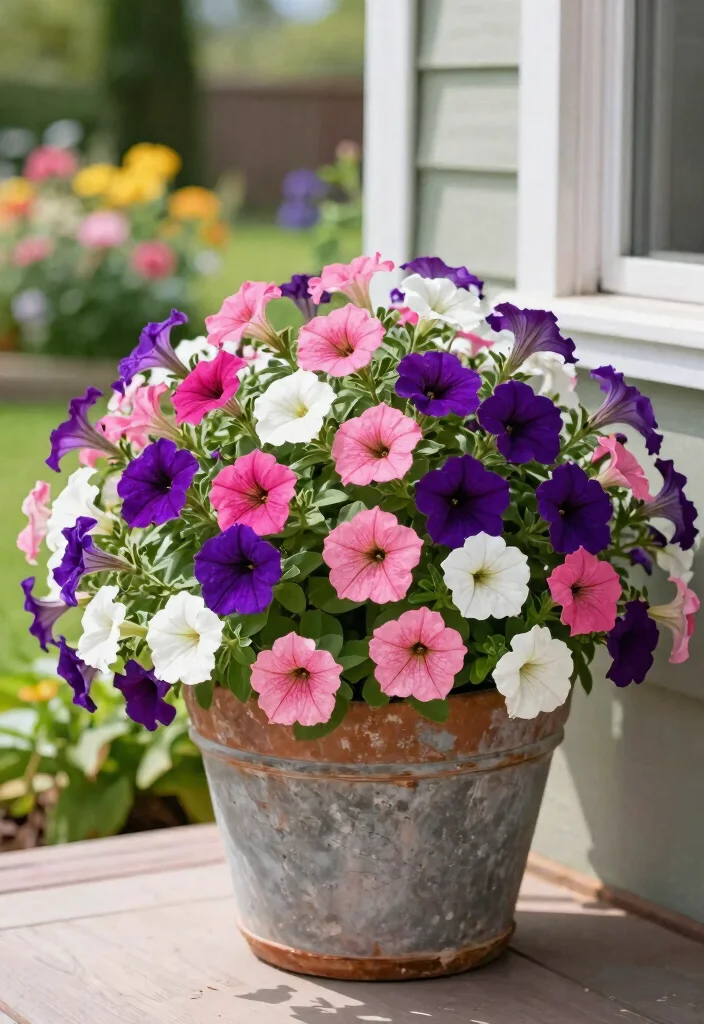 15 Outdoor Potted Plants That Survive Without Daily Watering - 14. Petunias 1