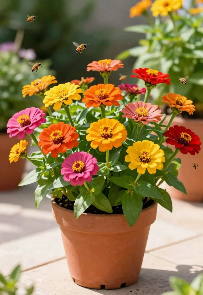 15 Outdoor Potted Plants That Survive Without Daily Watering - 6. Zinnia 1