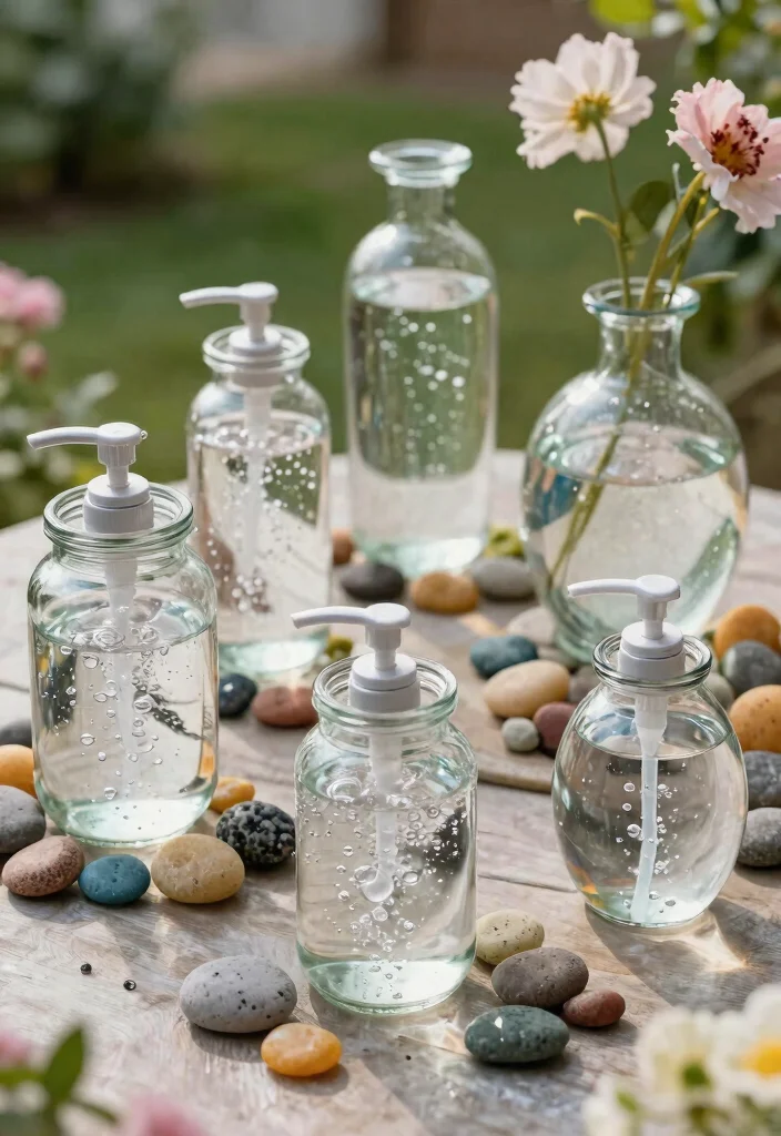 15 Patio Water Feature Ideas That Don't Need Buried Plumbing - 13. Glass Jar Water Feature 1