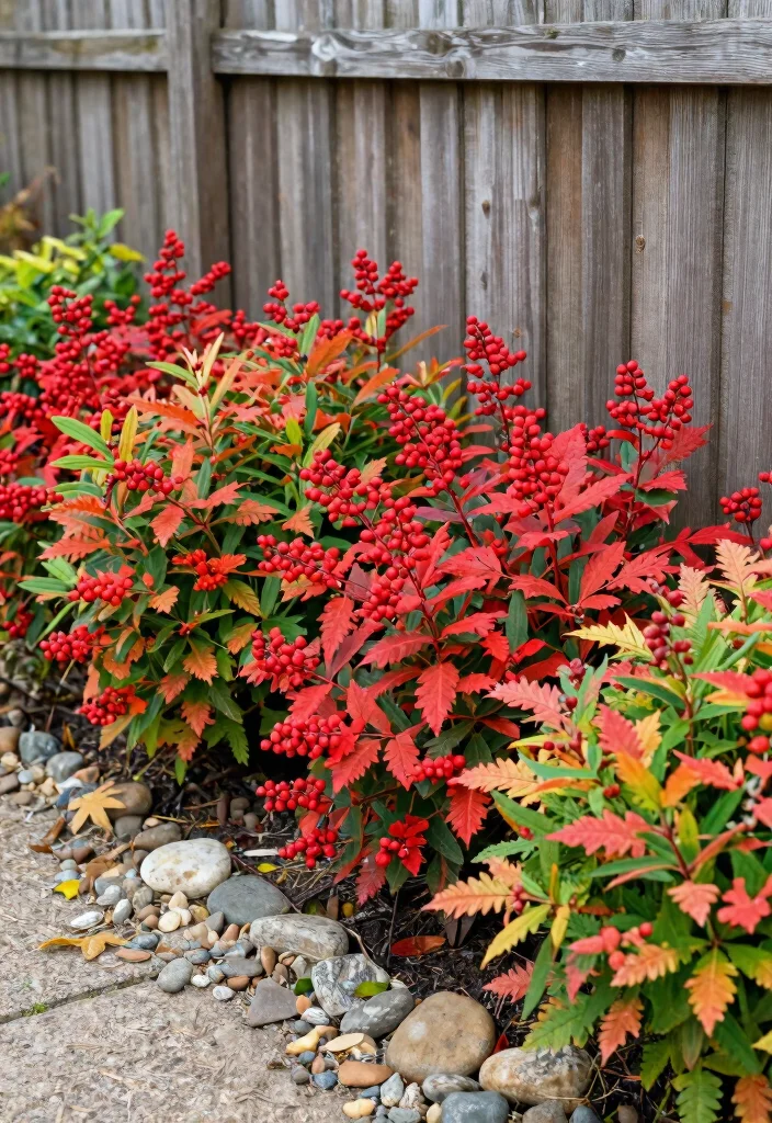 15 Plants for Fence Line That Provide Privacy and Stay Contained - 10. Nandina (Heavenly Bamboo) 1
