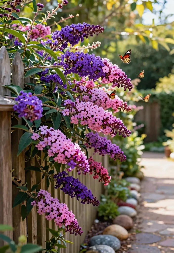 15 Plants for Fence Line That Provide Privacy and Stay Contained - 14. Butterfly Bush 1