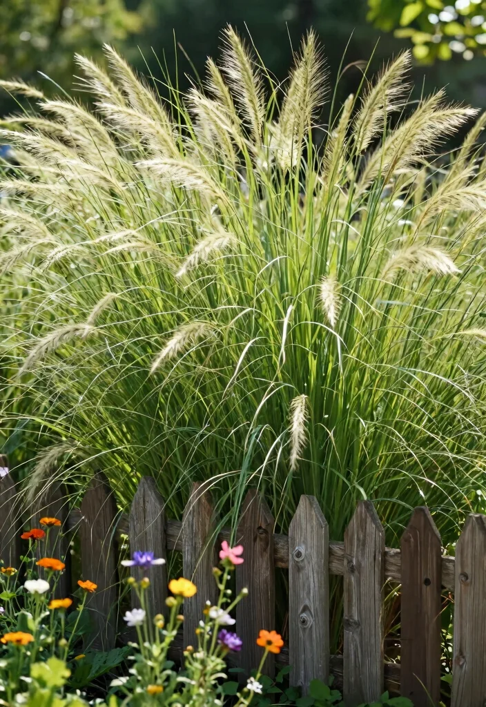 15 Plants for Fence Line That Provide Privacy and Stay Contained - 5. Ornamental Grasses 1