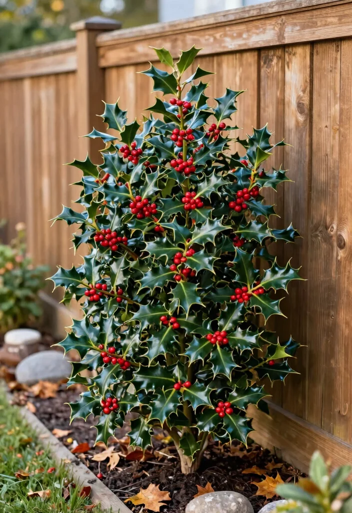 15 Plants for Fence Line That Provide Privacy and Stay Contained - 7. Holly 1