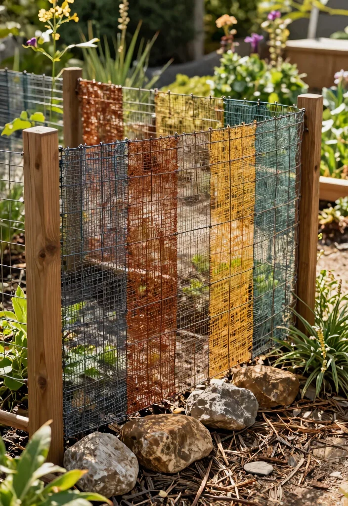 15 Wire Fence Ideas That Keep Animals Out Without Blocking Views - 12. Eco-Friendly Recycled Wire Fencing 1