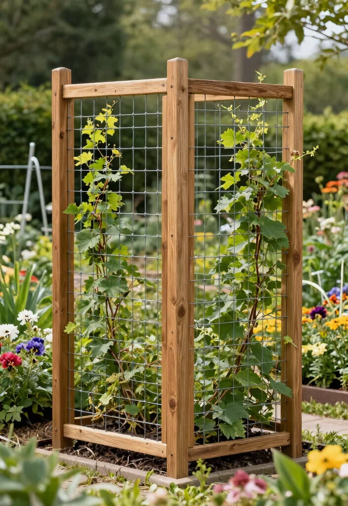 15 Wire Fence Ideas That Keep Animals Out Without Blocking Views - 14. Combination Fencing with Wire and Wood 1
