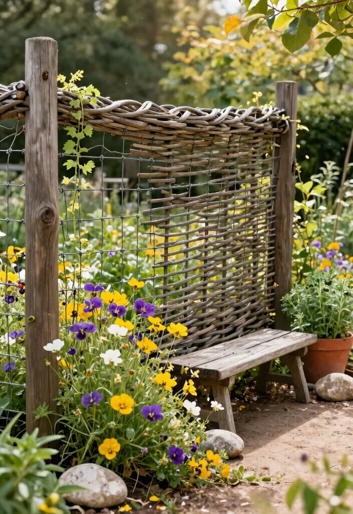 15 Wire Fence Ideas That Keep Animals Out Without Blocking Views - 2. Rustic Woven Wire Fencing 1