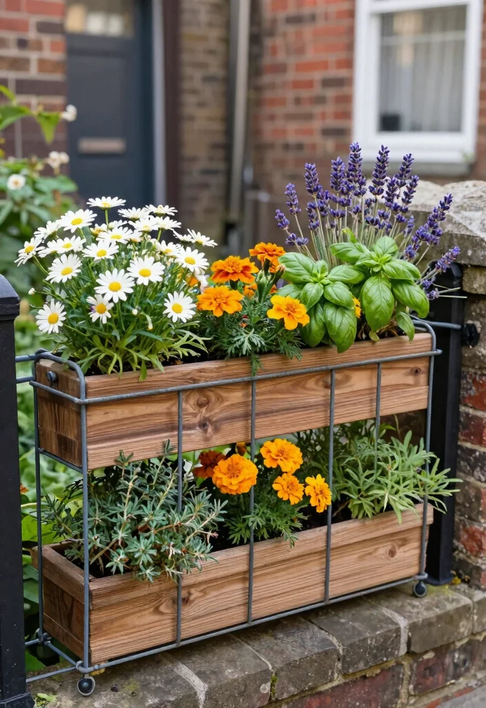 15 Wire Fence Ideas That Keep Animals Out Without Blocking Views - 3. Decorative Wire Fencing with Integrated Planters 1