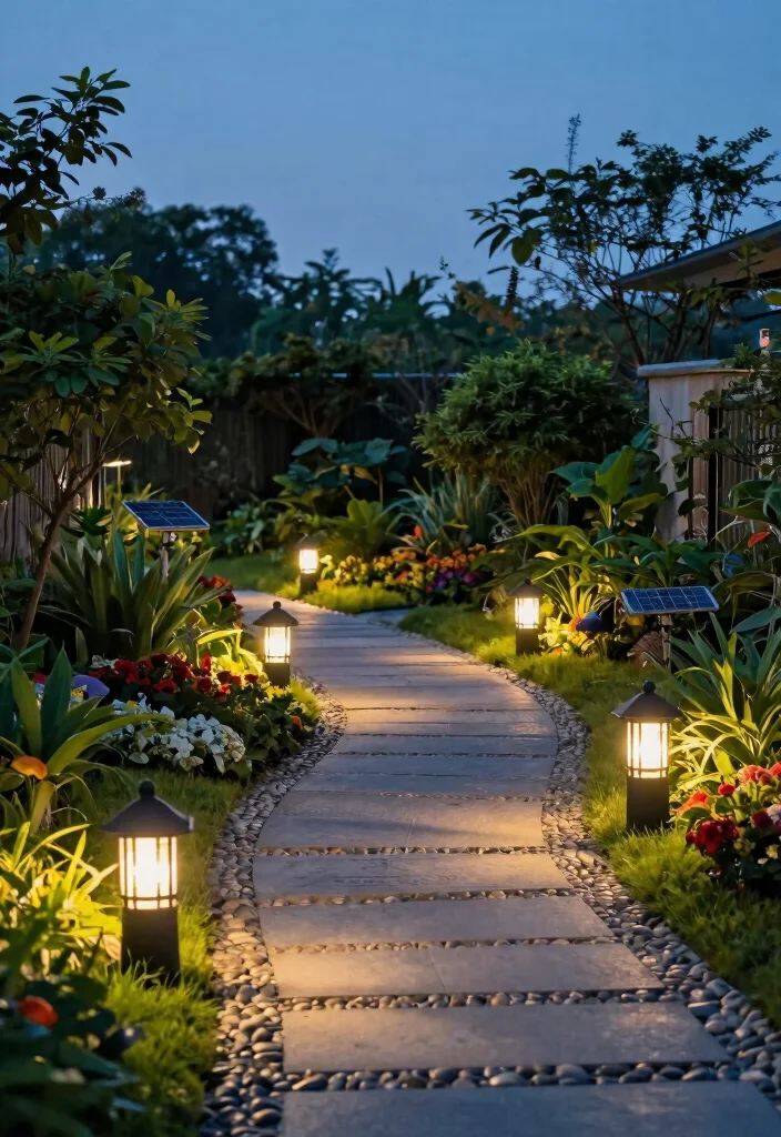 18 Backyard Lighting Ideas That Run on Solar for Zero Wiring - 1. Solar-Powered Pathway Lights 1