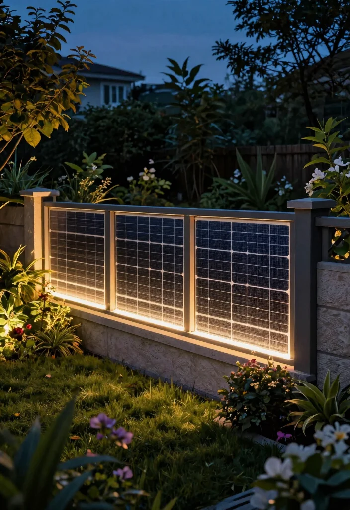 18 Backyard Lighting Ideas That Run on Solar for Zero Wiring - 12. Solar Illuminated Fencing 1