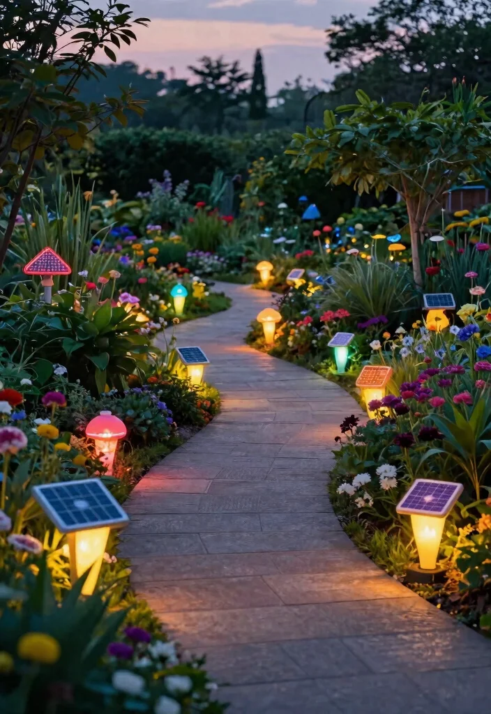 18 Backyard Lighting Ideas That Run on Solar for Zero Wiring - 15. Solar Pathway Markers 1