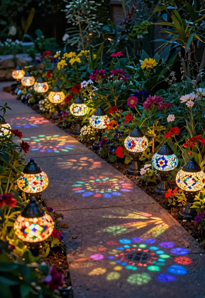 18 Backyard Lighting Ideas That Run on Solar for Zero Wiring - 18. Solar Mosaic Lights 1