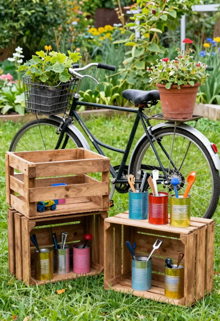 18 Outdoor Storage Ideas That Keep Tools Dry and Out of Sight - 11. Recycled Garden Storage Ideas 1