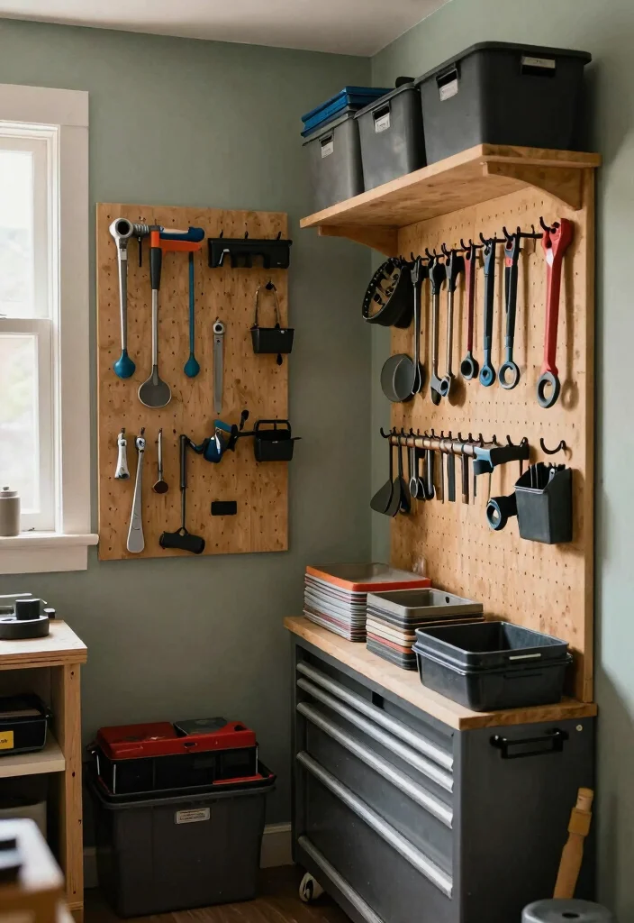 18 Outdoor Storage Ideas That Keep Tools Dry and Out of Sight - 14. Tool Shed with Vertical Storage 1